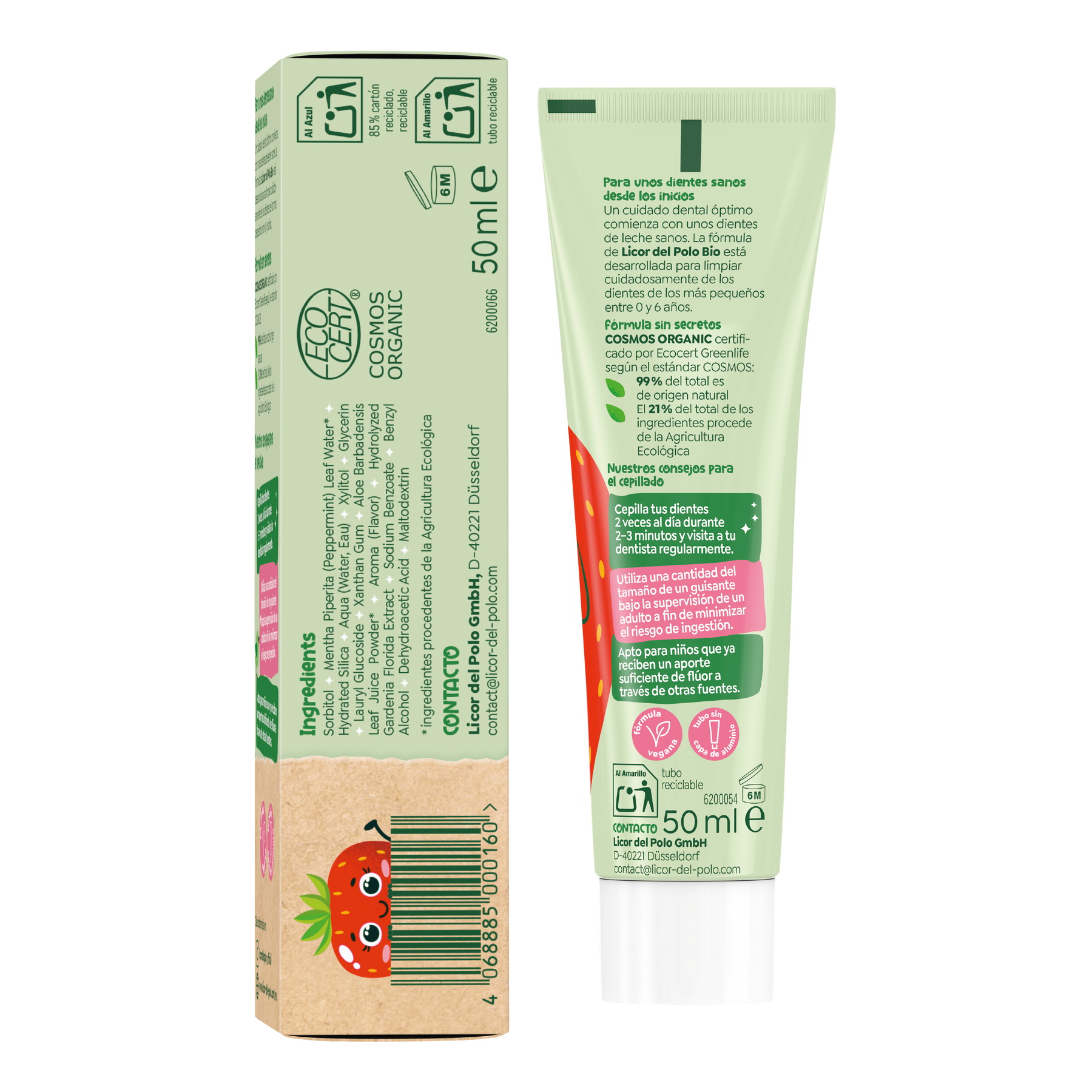 Organic Junior Fresa 0-6