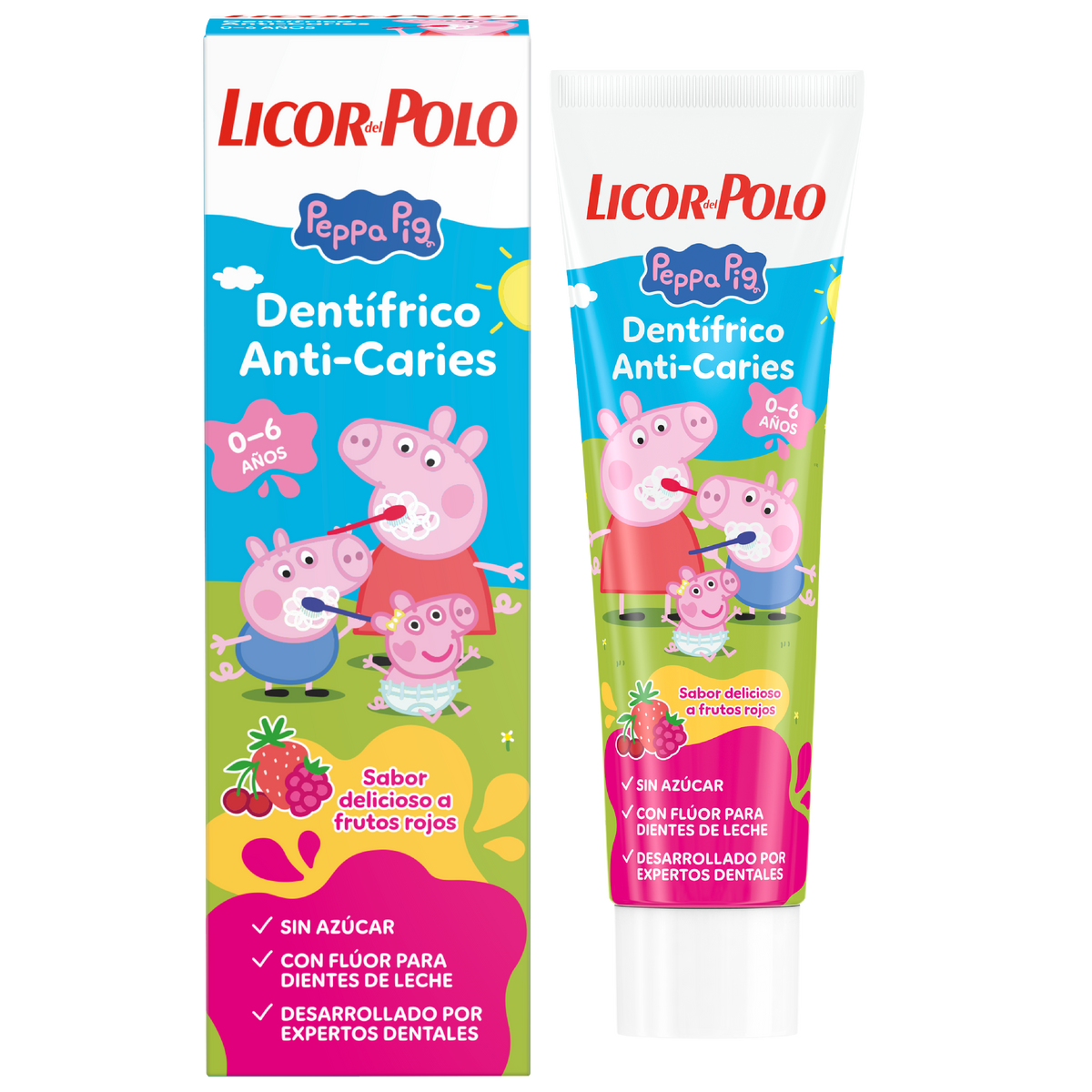 Licor del Polo x Peppa Pig Dentífrico Anti-Caries 0-6 años